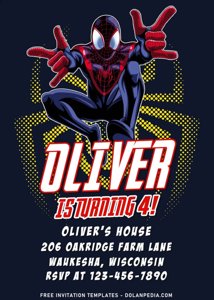 9+ Cool Spider-Verse Birthday Invitation Templates For Your Son's Birthday