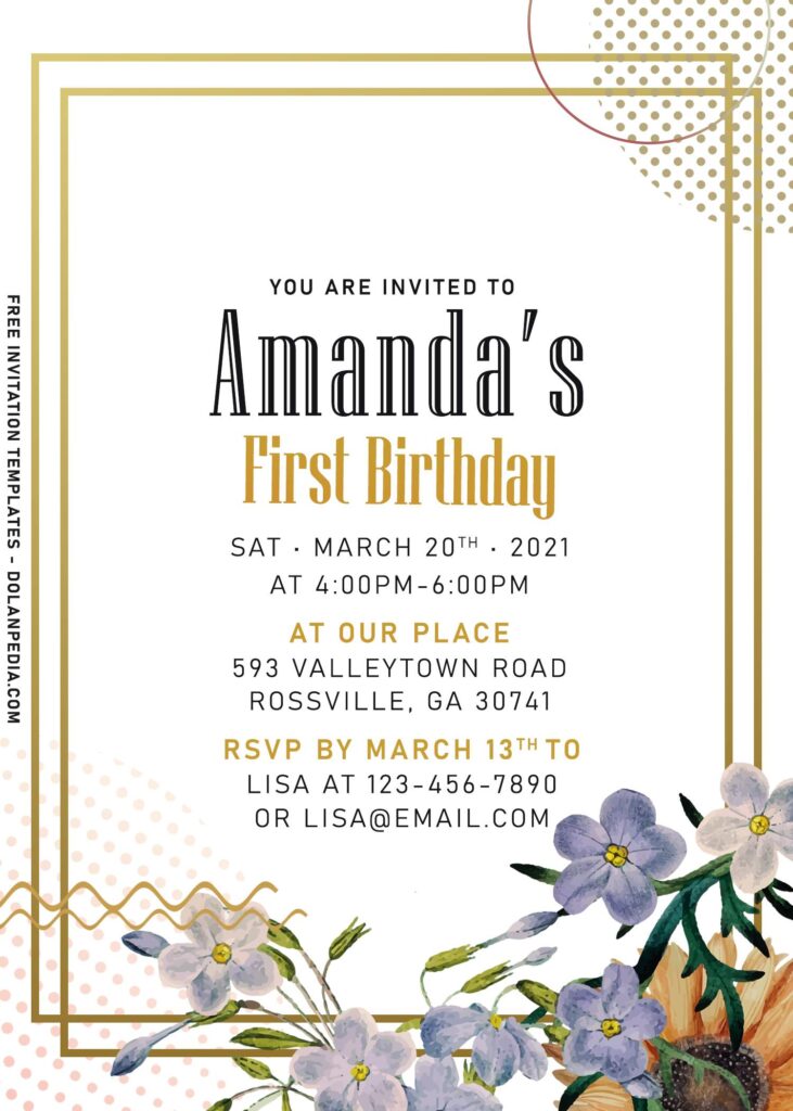 9+ Beautiful Yet Modern Periwinkle Floral Birthday Invitation Templates