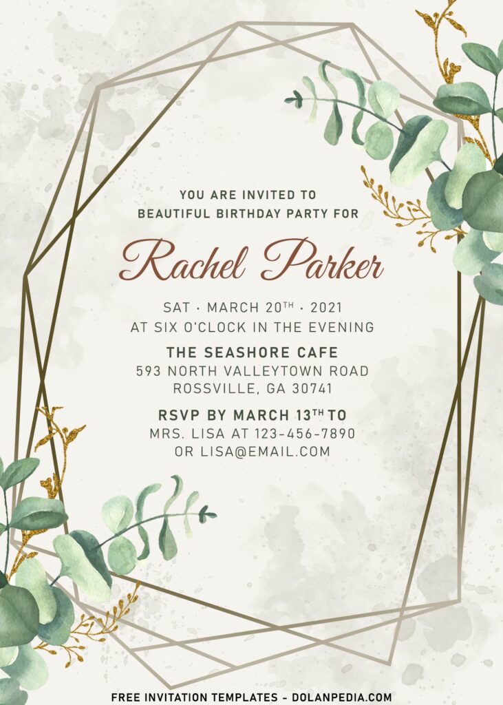 8+ Neutral Greenery Foliage Invitation Templates Great For This Summer