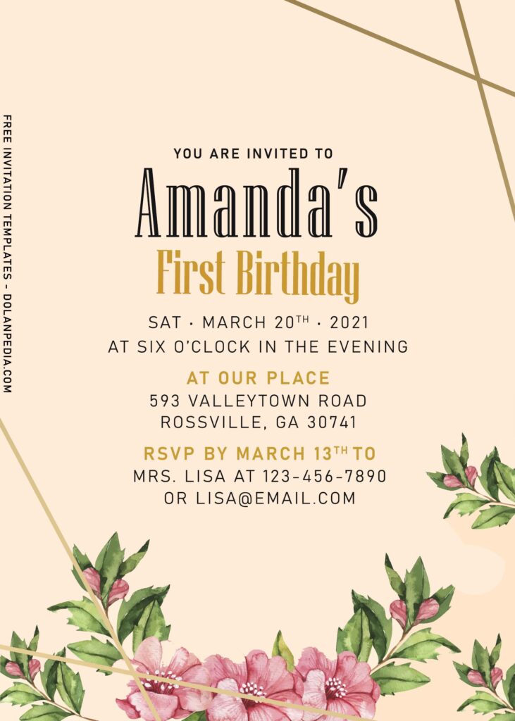 8+ Gilded Blooms Birthday Invitation Templates Perfect For Any Seasons