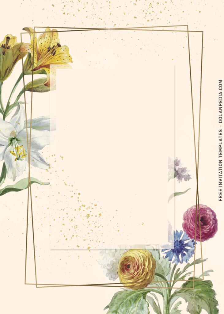 9+ Modest Watercolor Floral Birthday Invitation Templates with gorgeous daisy