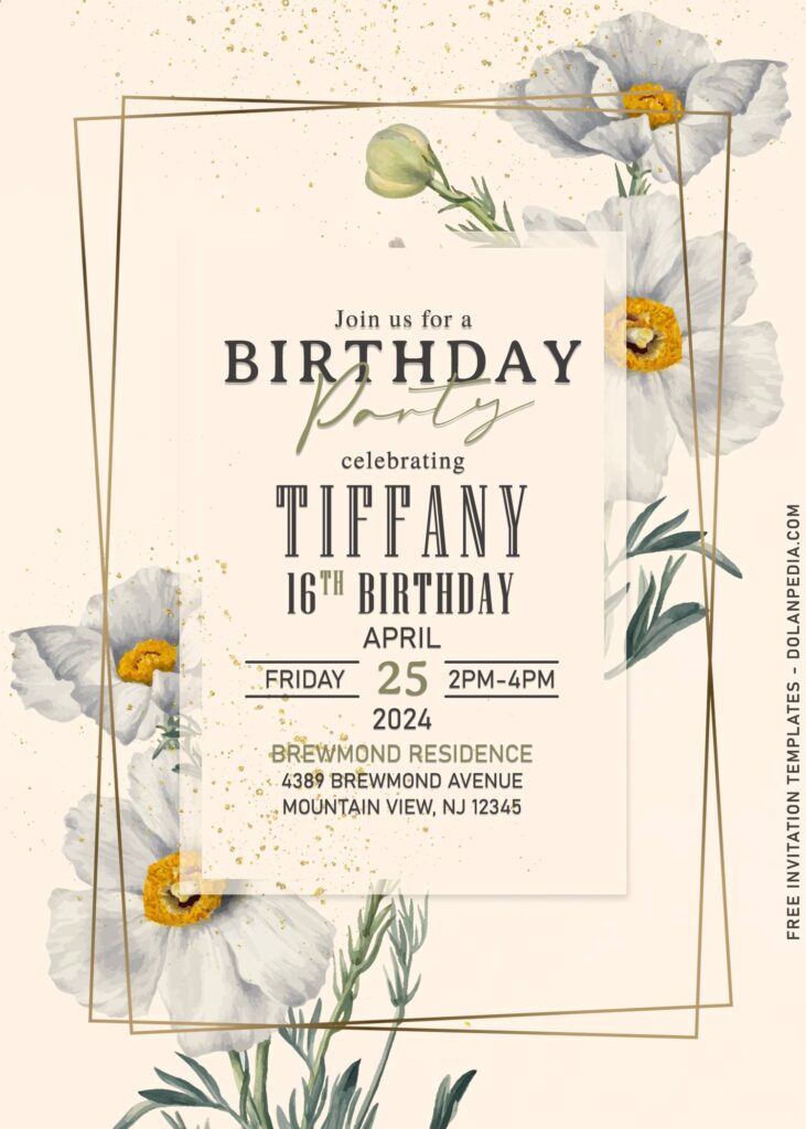 9+ Modest Watercolor Floral Birthday Invitation Templates