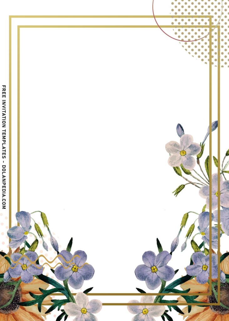 9+ Beautiful Yet Modern Periwinkle Floral Birthday Invitation Templates with watercolor daisy