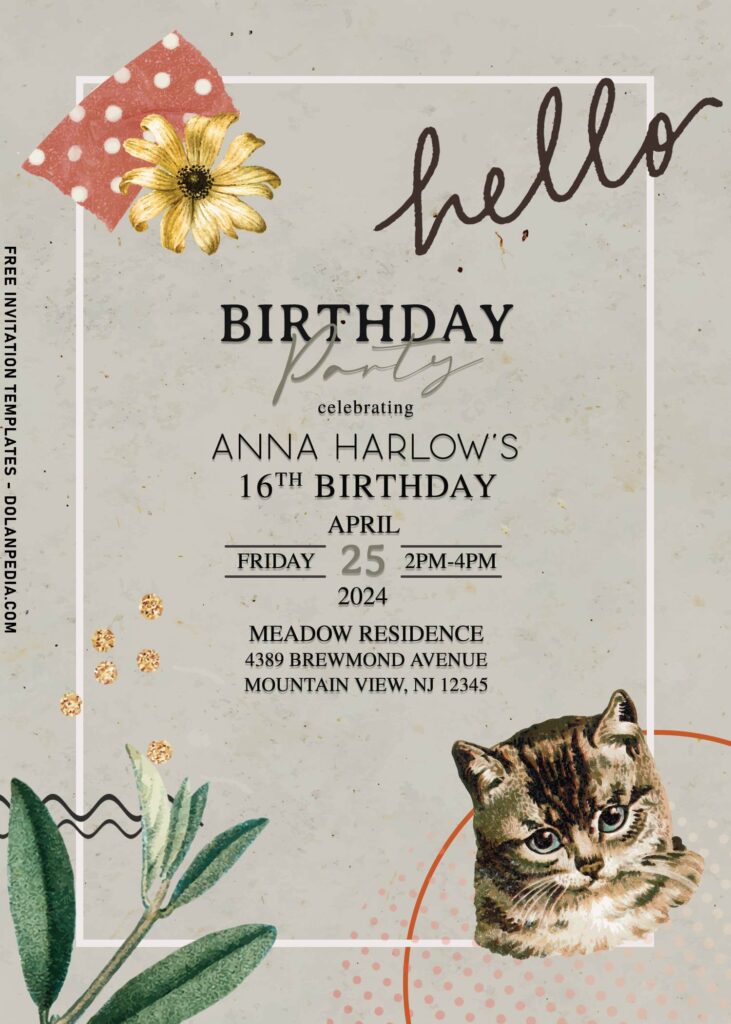 11+ Fun And Chic Collage Pattern Birthday Invitation Perfect For Teenagers