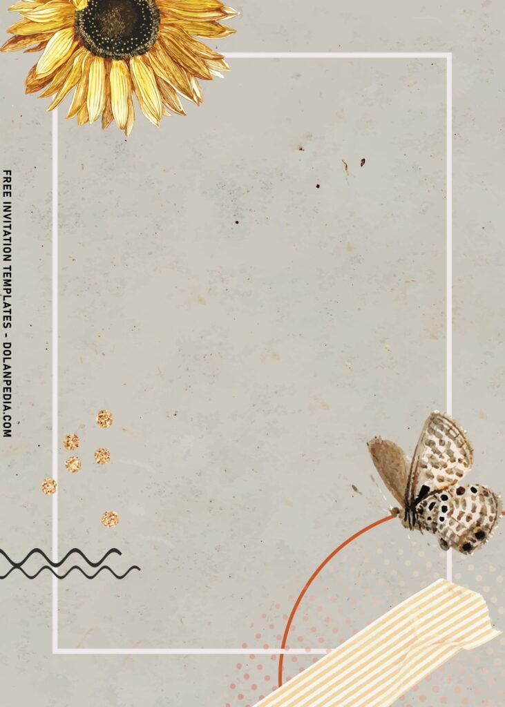 11+ Fun And Chic Collage Pattern Birthday Invitation Perfect For Teenagers with butterfly