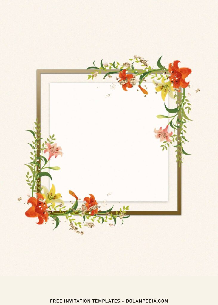 7+ Modest Floral Frame Invitation Templates You Will Love with spring floral