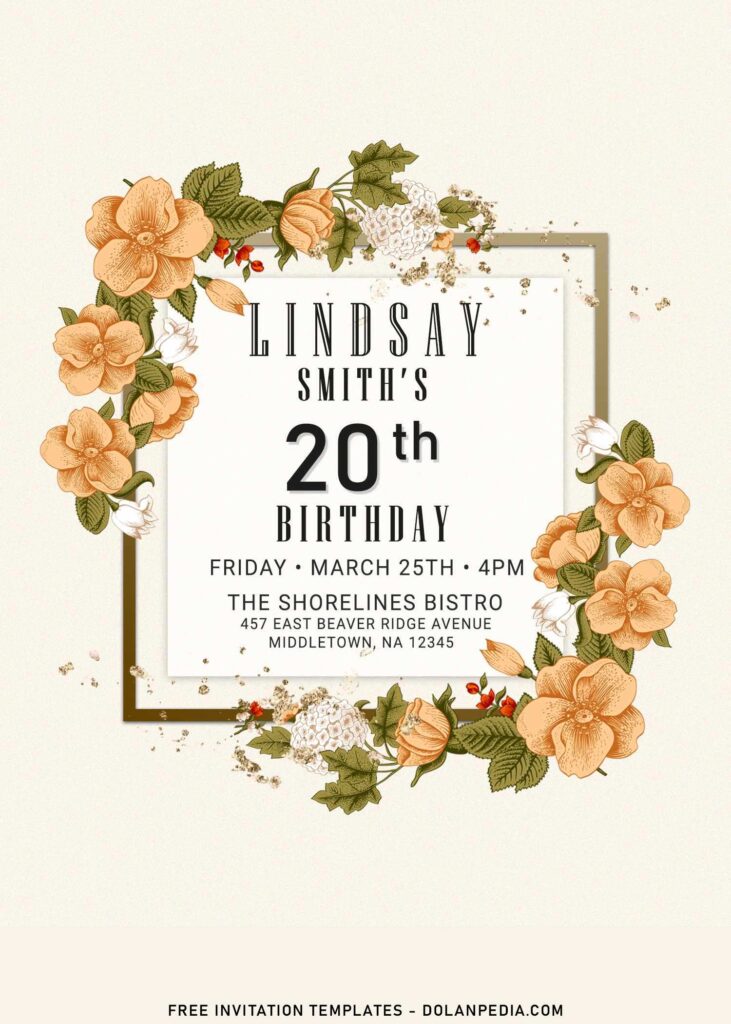 7+ Modest Floral Frame Invitation Templates You Will Love