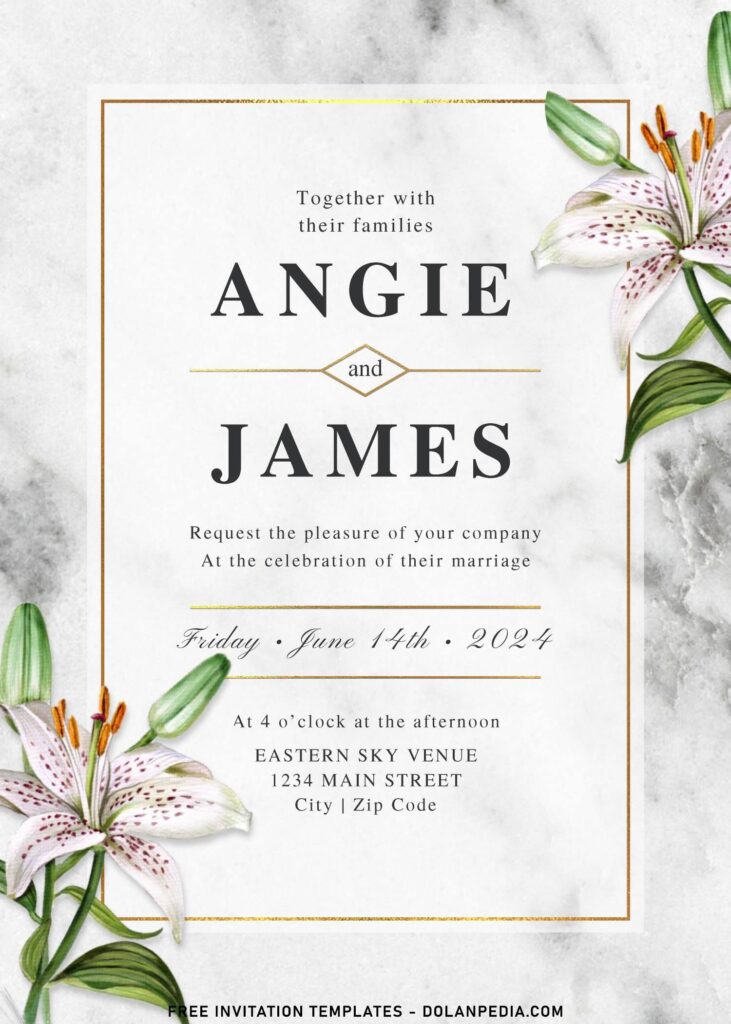 8+ Beautiful Marble And Floral Invitation Templates For Any Events