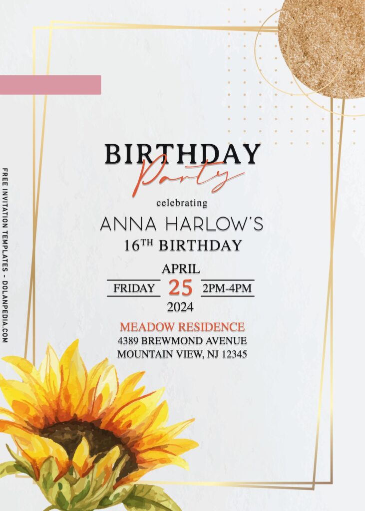 8+ Stylish Sunflower Collage Birthday Invitation Templates