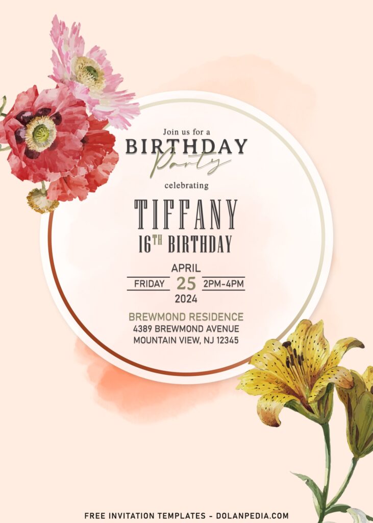 9+ Blossoming Floral Charm Birthday Invitation Templates