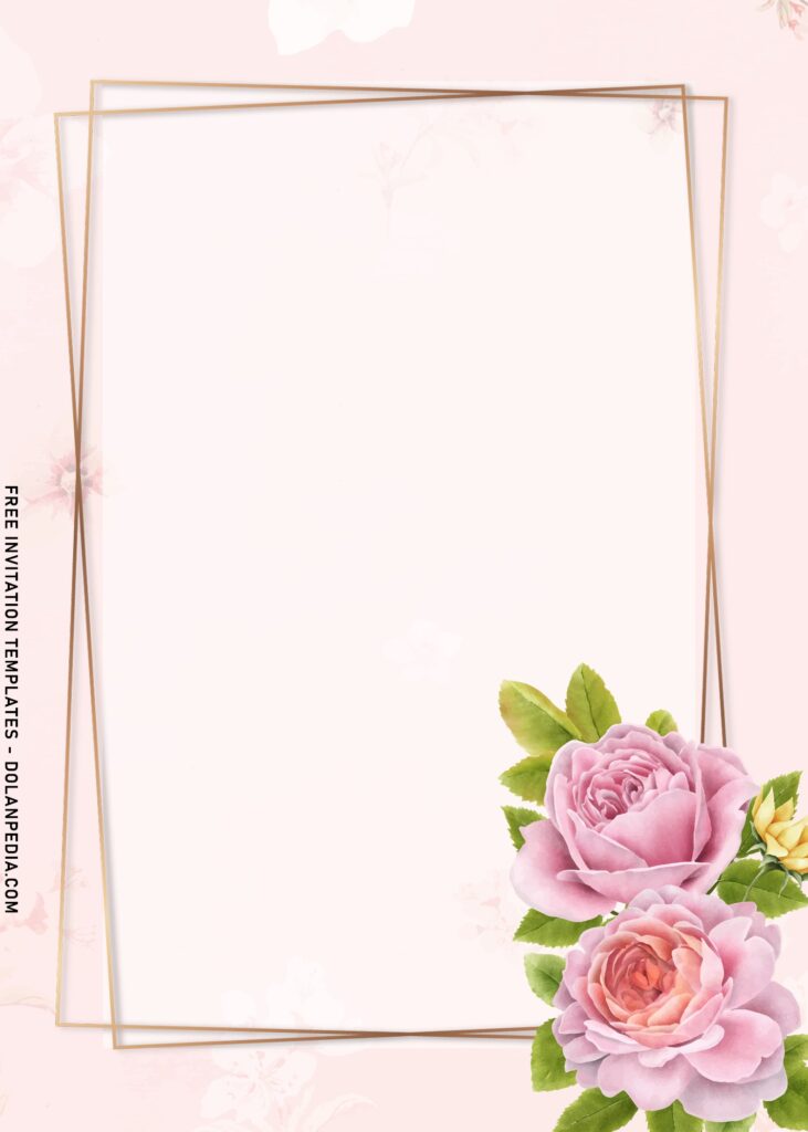8+ Fresh Natural Pink Carnation Birthday Invitation Templates with watercolor carnation