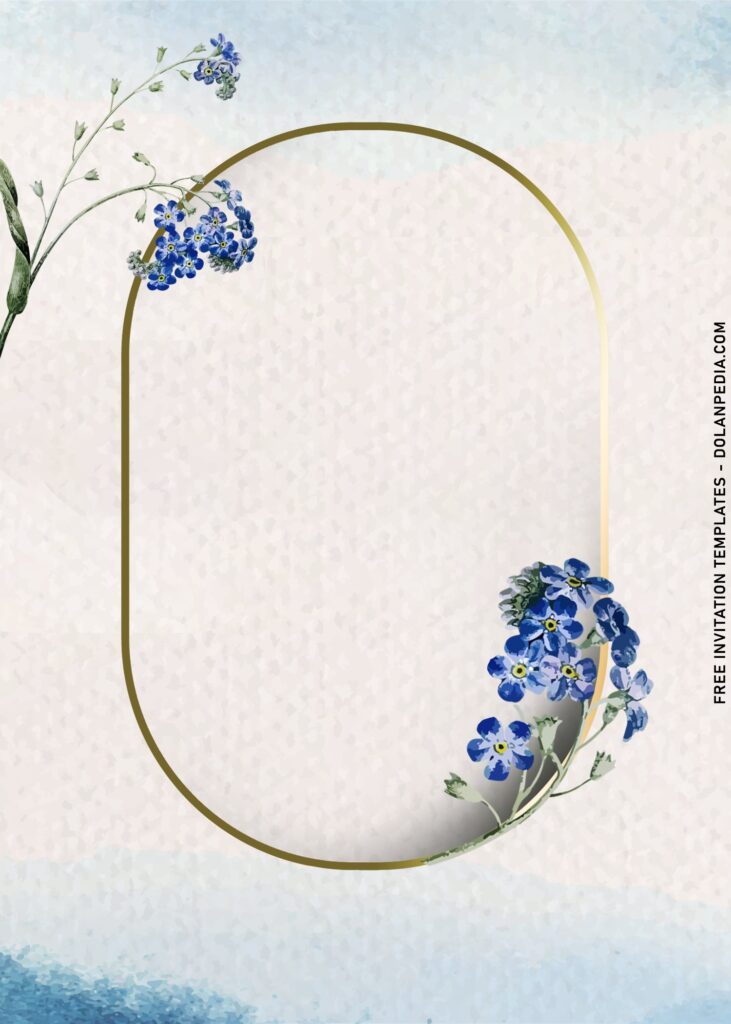 11+ Magical Blue Floral Invitation Templates For Your Something Blue with 