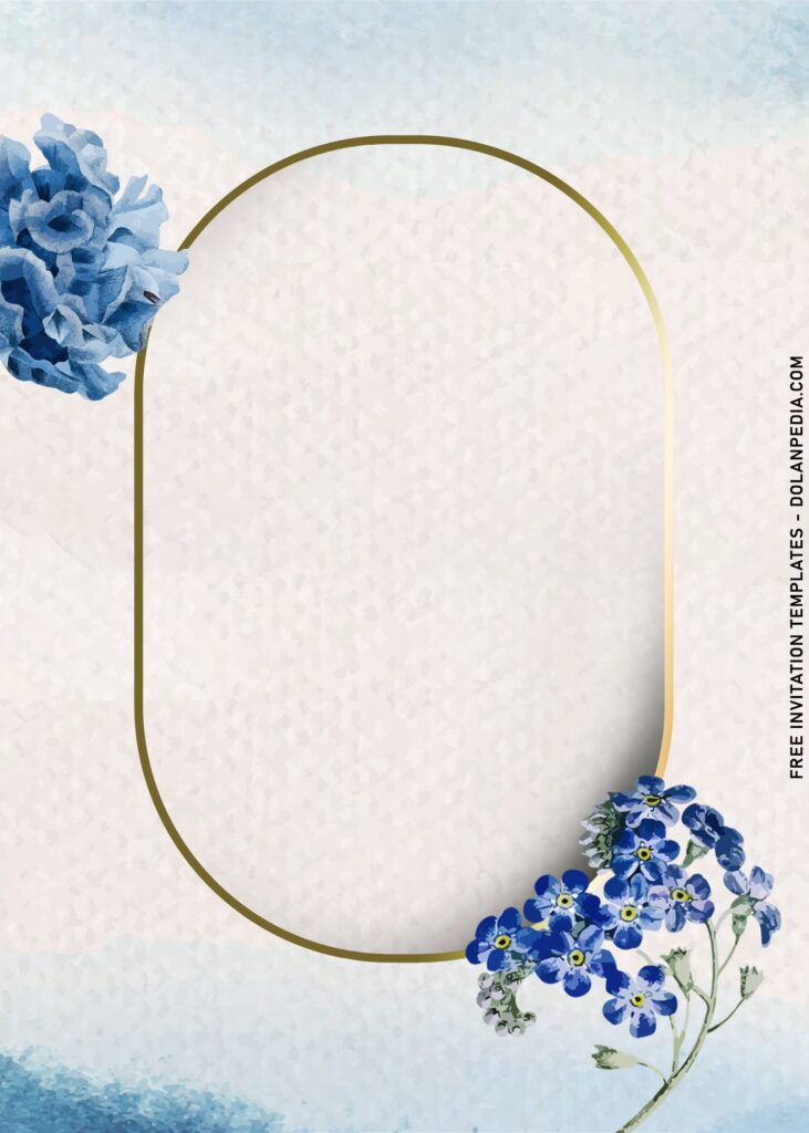11+ Magical Blue Floral Invitation Templates For Your Something Blue with 