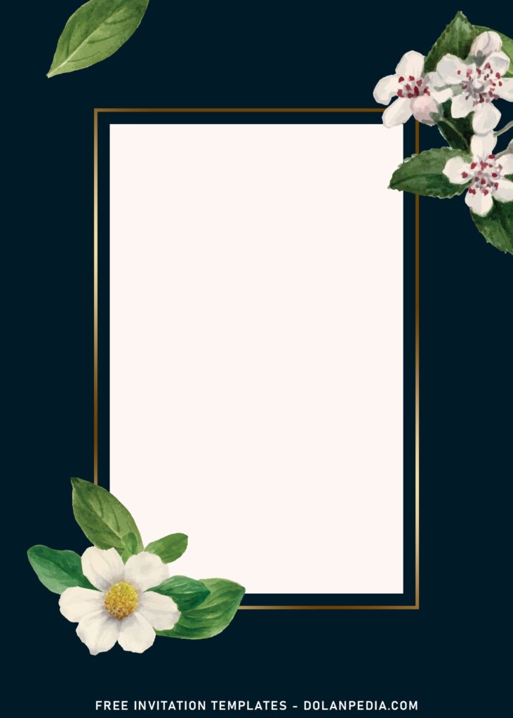 8+ Truly Aesthetic White Floral Themed Birthday Invitation Templates with aesthetic foliage