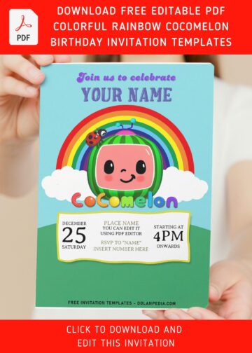 (Free Editable PDF) Cocomelon Birthday Invitation Templates Perfect For ...