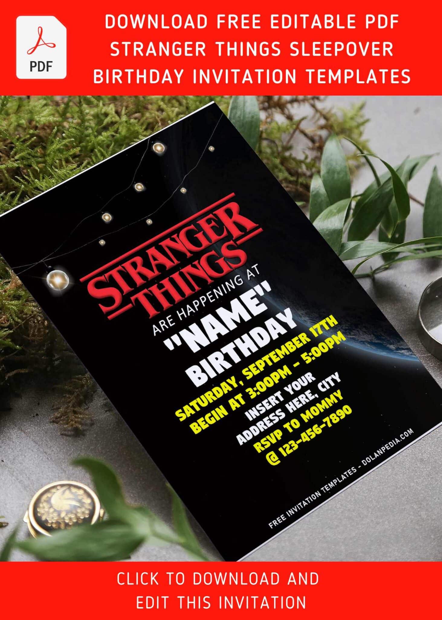 (Free Editable PDF) Party Like Eleven Stranger Things Themed Birthday