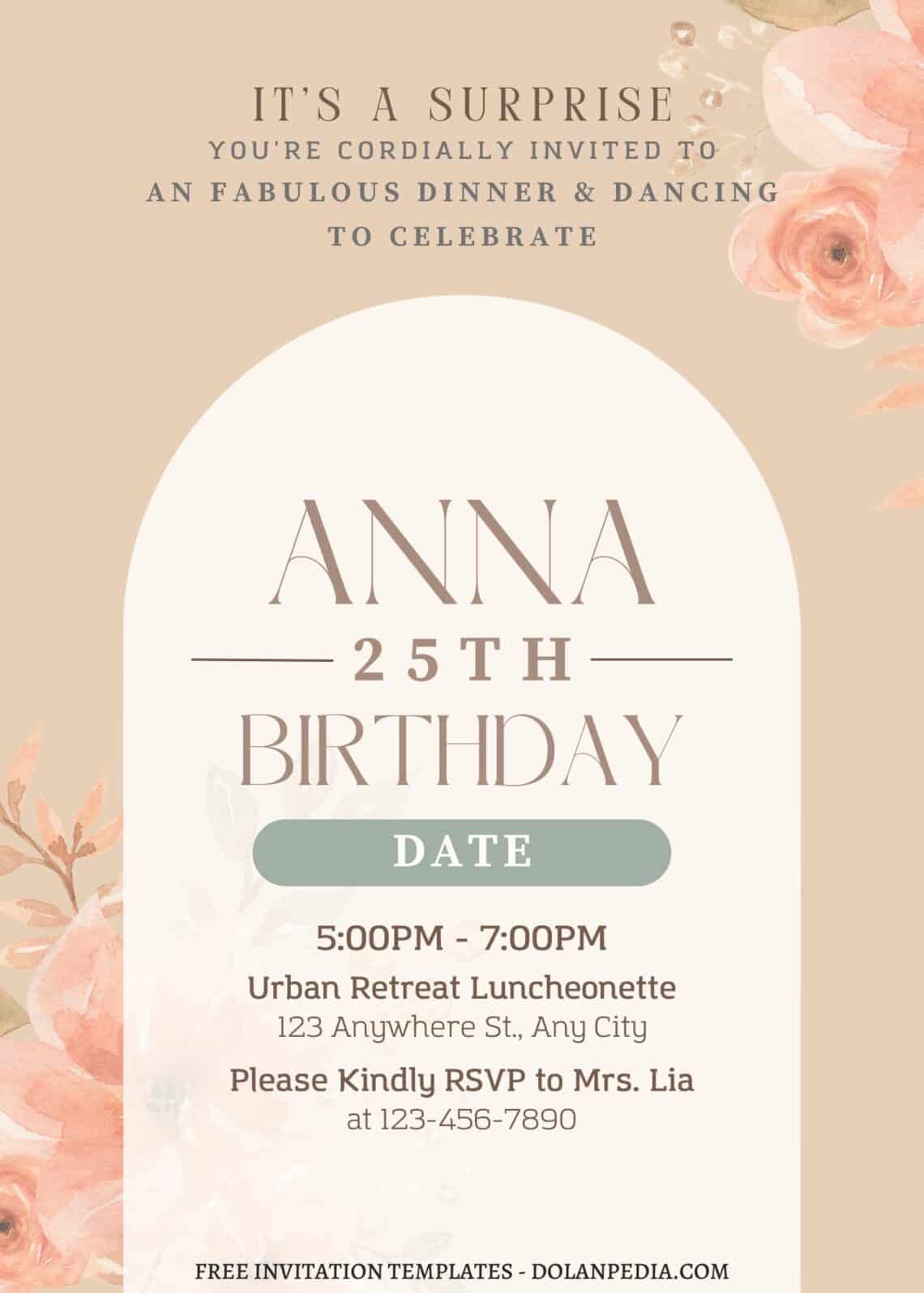 (Free) 9+ Awe-Inspiring Summer Foliage Canva Birthday Invitation ...