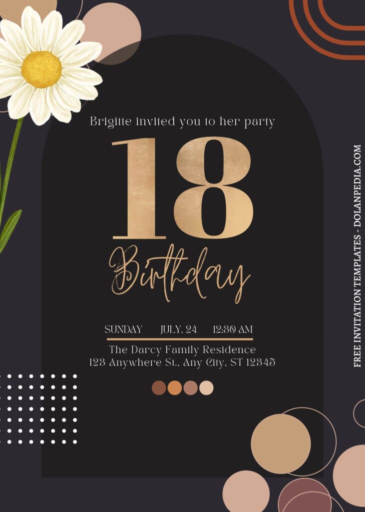 FREE PRINTABLE - 8+ Floral Montage Canva Birthday Invitation Templates with sunflower
