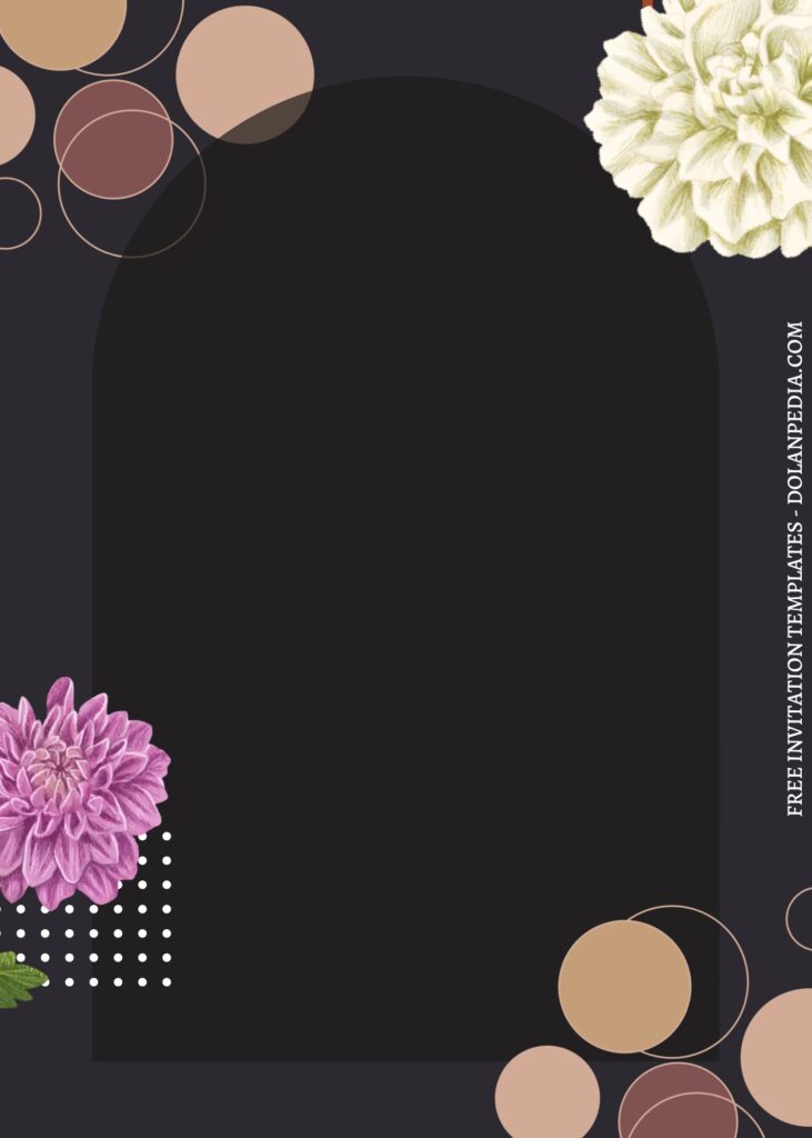 FREE PRINTABLE - 8+ Floral Montage Canva Birthday Invitation Templates with modern geometric pattern