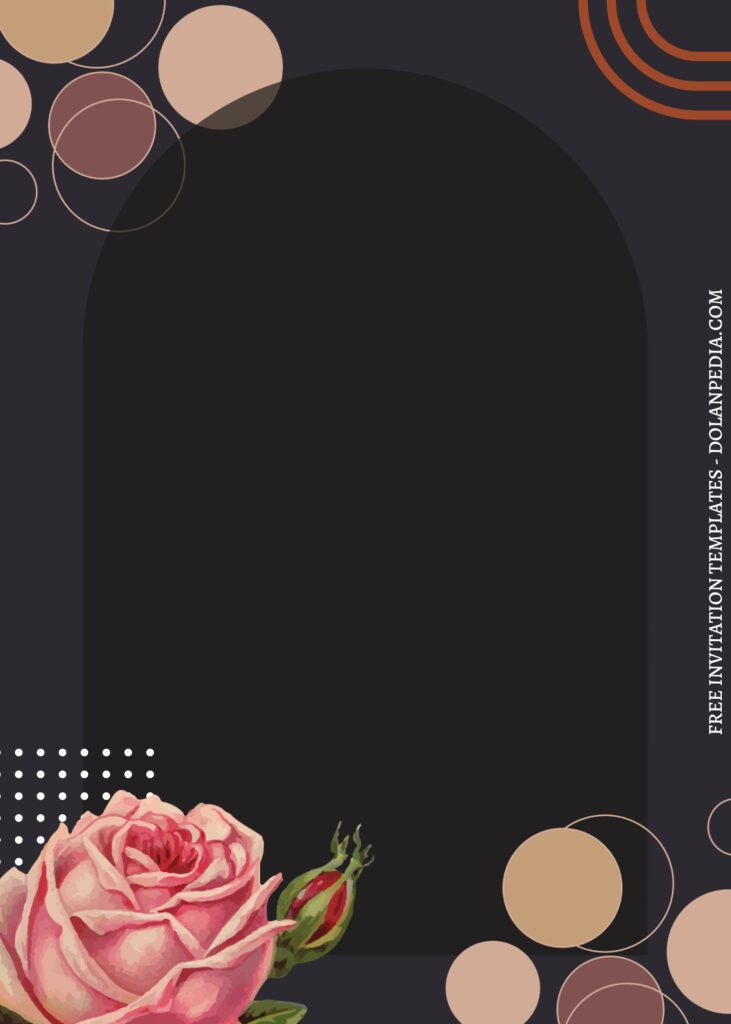 FREE PRINTABLE - 8+ Floral Montage Canva Birthday Invitation Templates with dark background