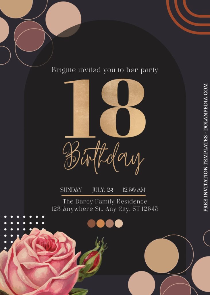 FREE PRINTABLE - 8+ Floral Montage Canva Birthday Invitation Templates with garden rose