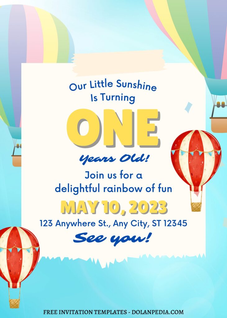 10+ Beautiful Sky Canva Birthday Invitation Templates with cute wording