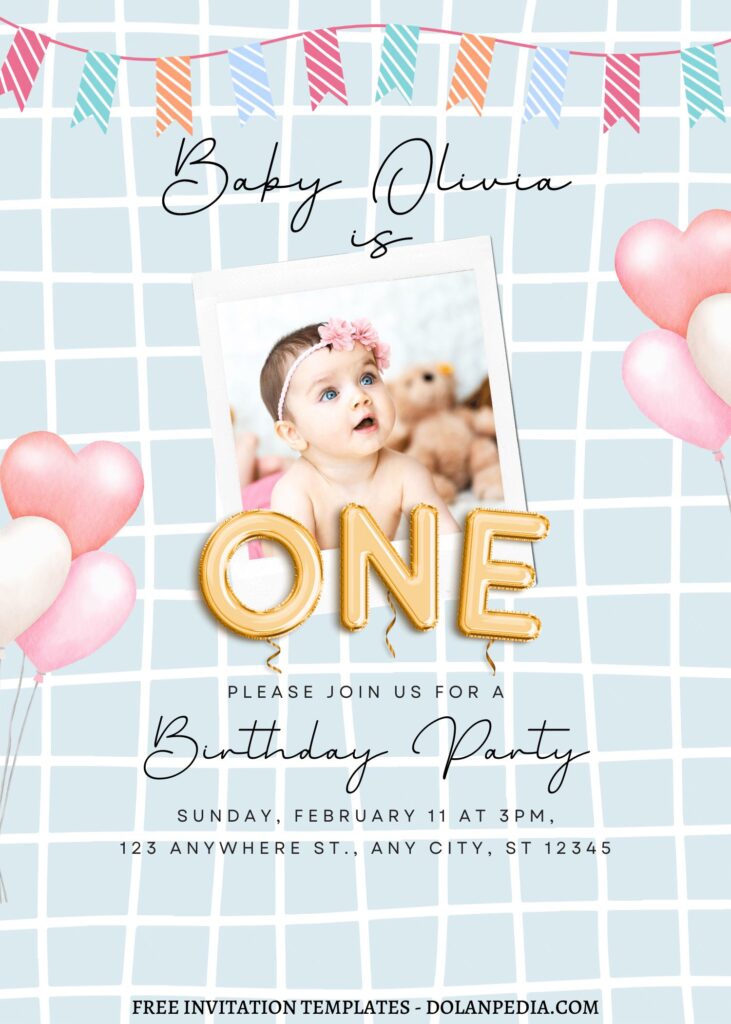 9+ Cute Gender Neutral Canva Birthday Invitation Templates with cute picture frame