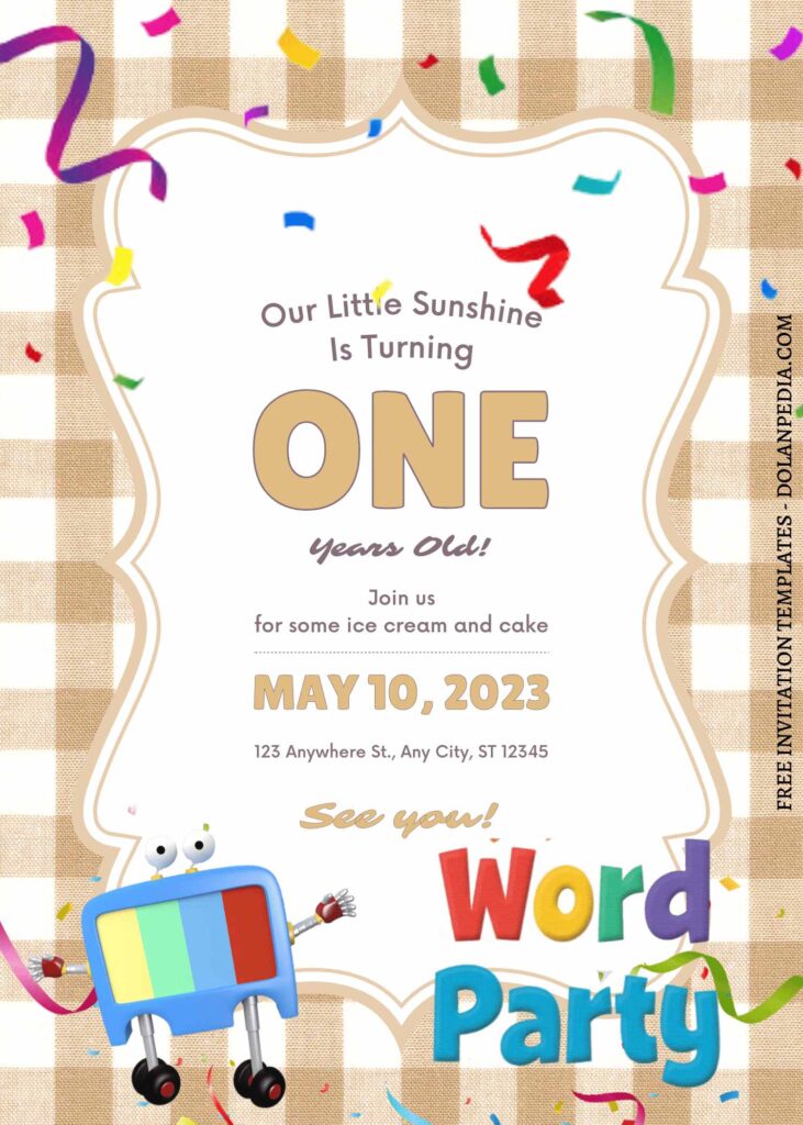 11+ Cheerful Word Party Canva Birthday Invitation Templates with word party tv