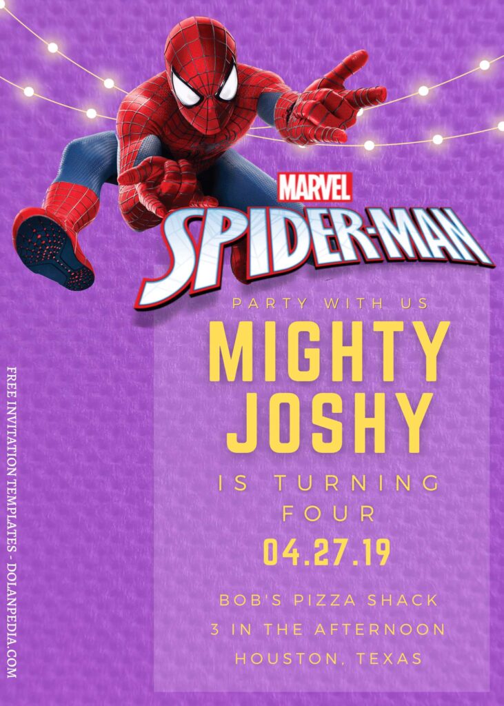 8+ Spiderman Across The Spider Verse Canva Birthday Invitation Templates with awesome wording
