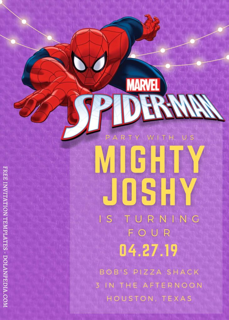 8+ Spiderman Across The Spider Verse Canva Birthday Invitation Templates with Amazing Spiderman
