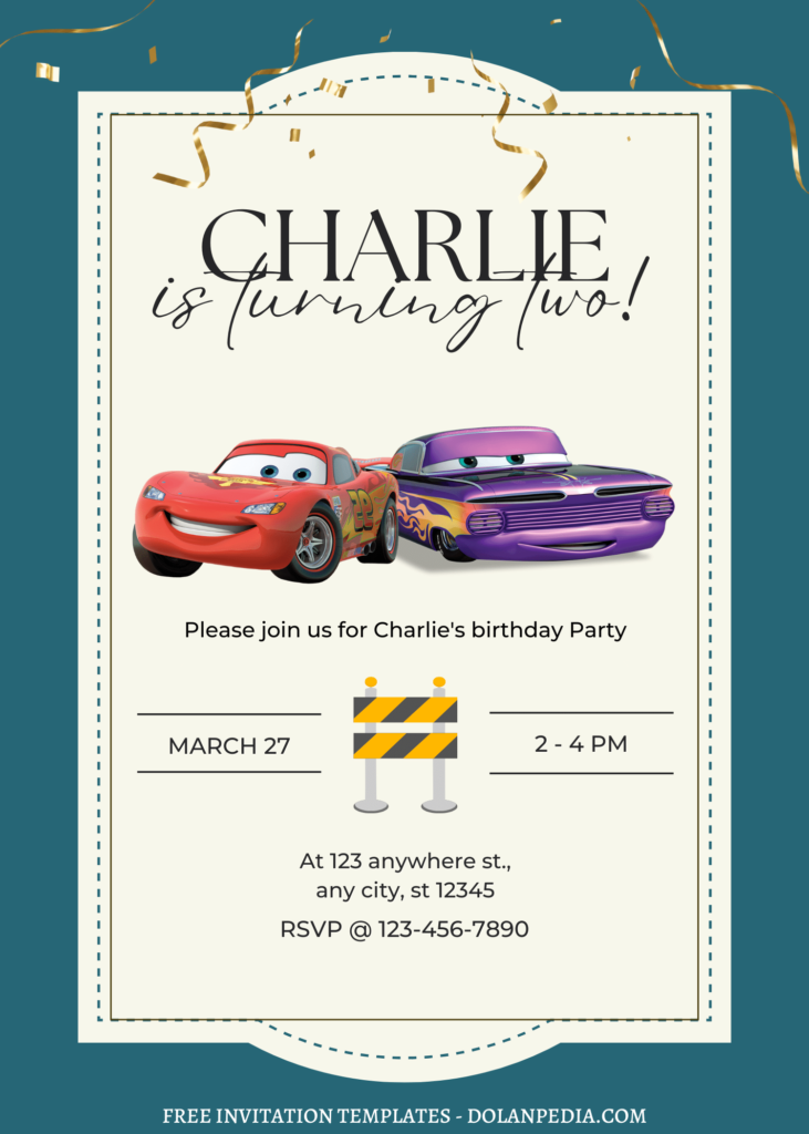 8+ Fantastic Cars Canva Birthday Invitation Templates  with editable text