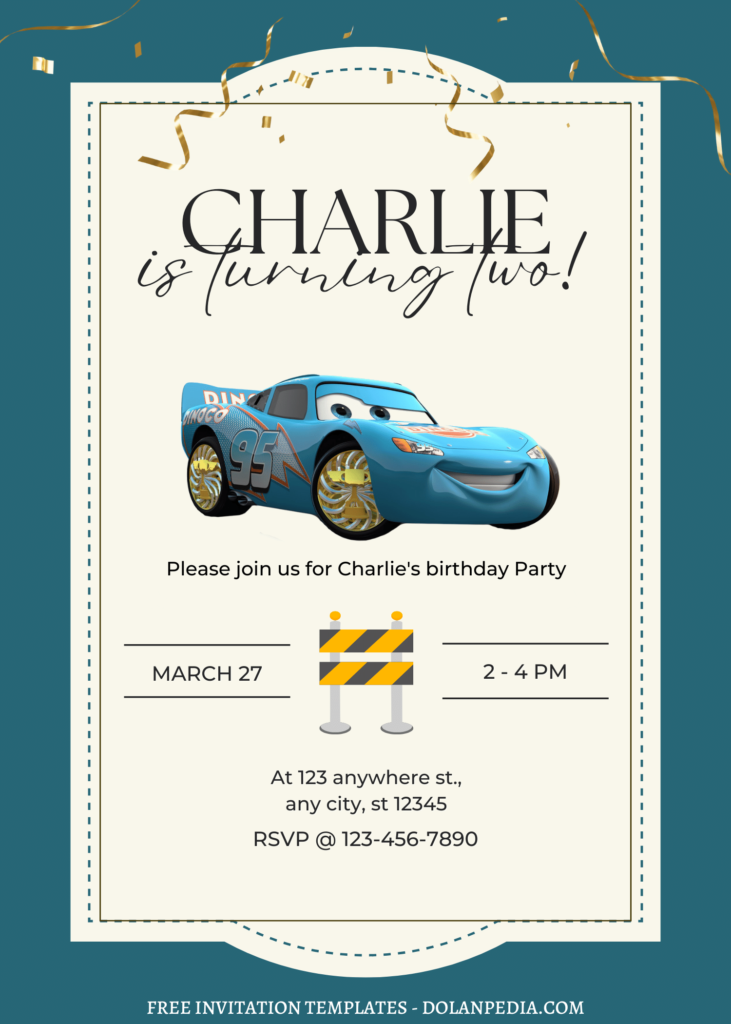 8+ Fantastic Cars Canva Birthday Invitation Templates  with Sally Carrera