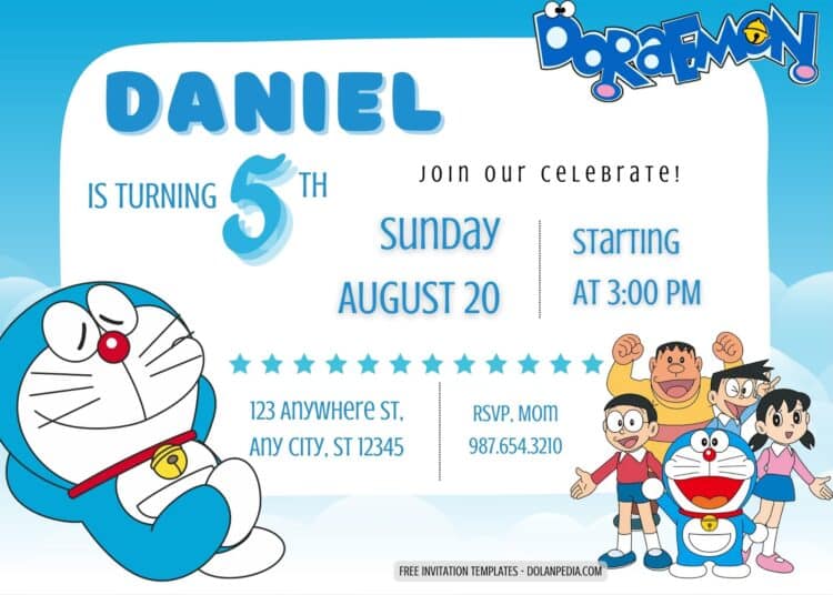 10+ Doraemon Birthday Invitation Templates | DOLANPedia Invitation