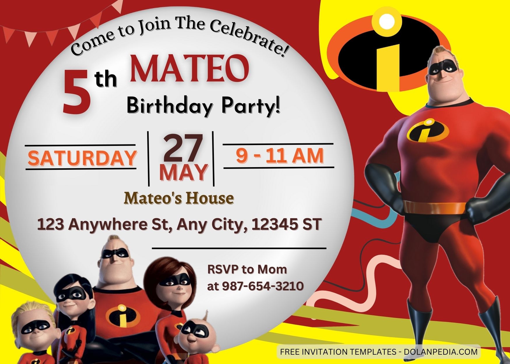 10+ The Incredibles Birthday Invitation Templates Title