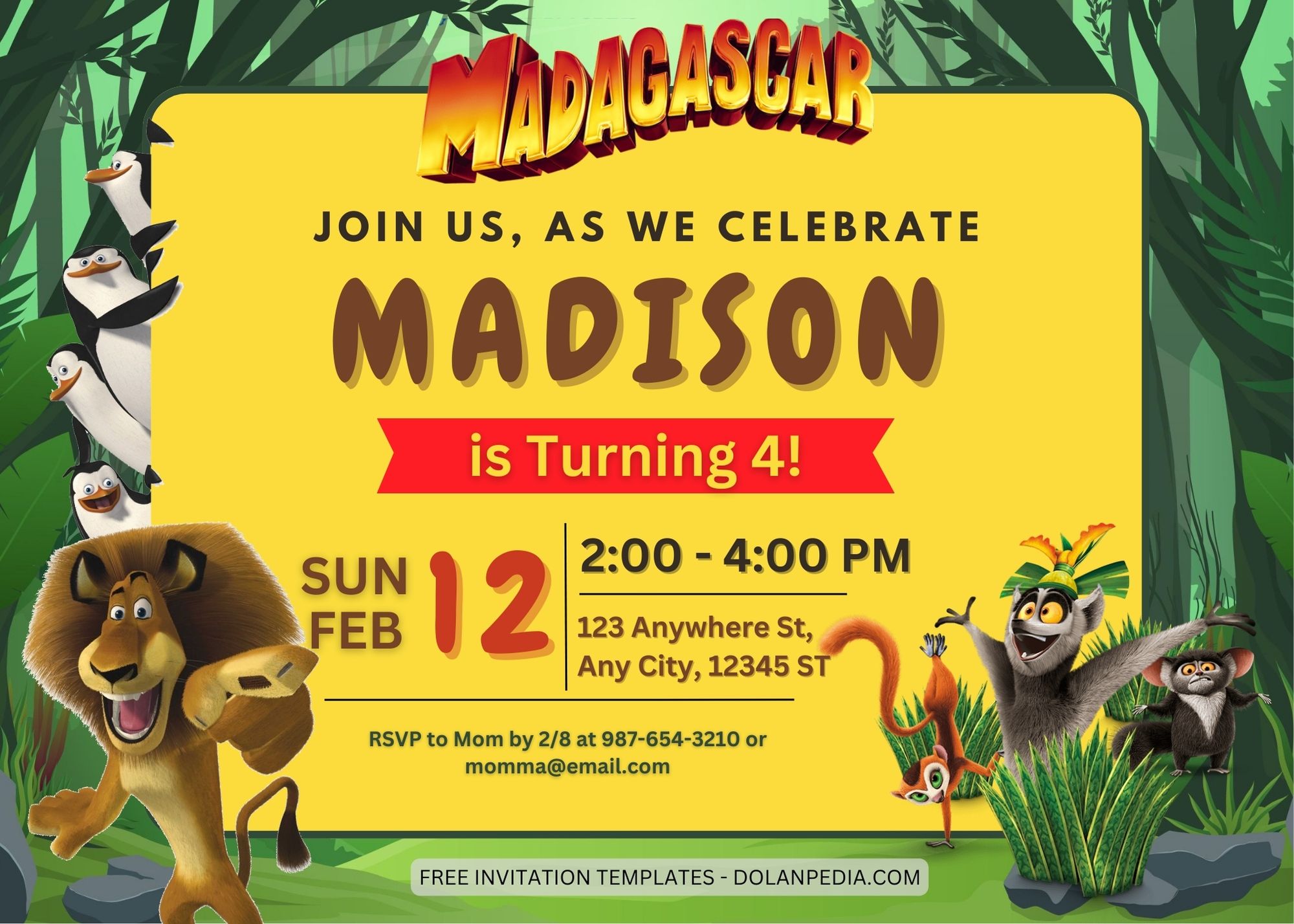 11+ Madagascar Birthday Invitation Templates Title