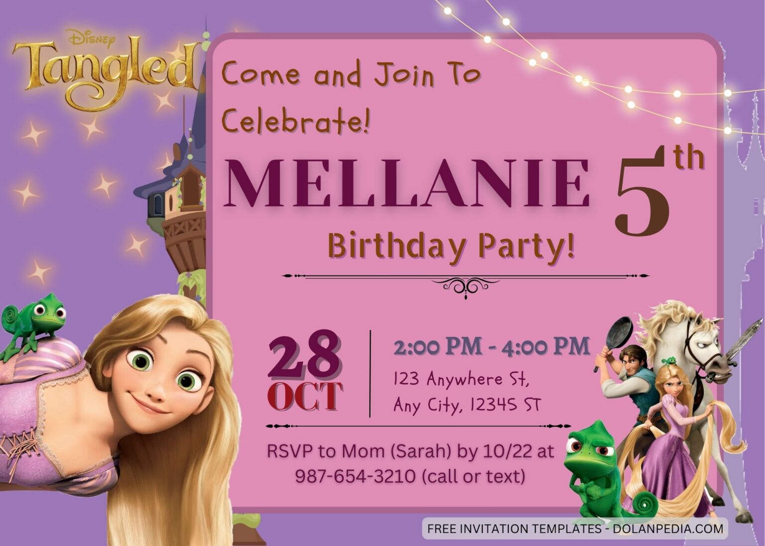 11+ Tangled Birthday Invitation Templates | Dolanpedia