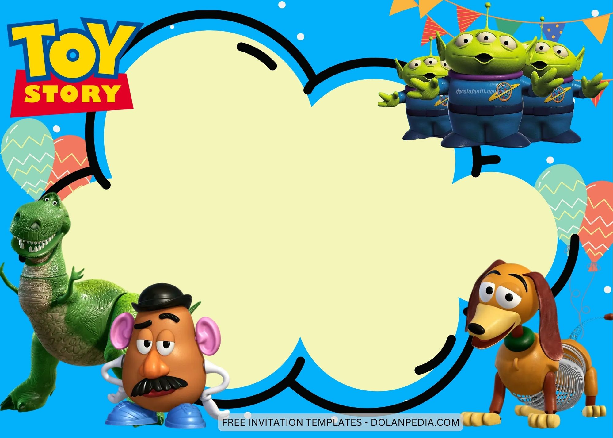 Blank Toy Story Birthday Invitation Templates Nine