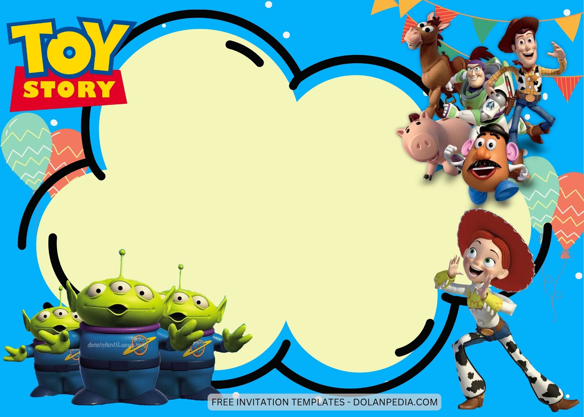 Blank Toy Story Birthday Invitation Templates Seven