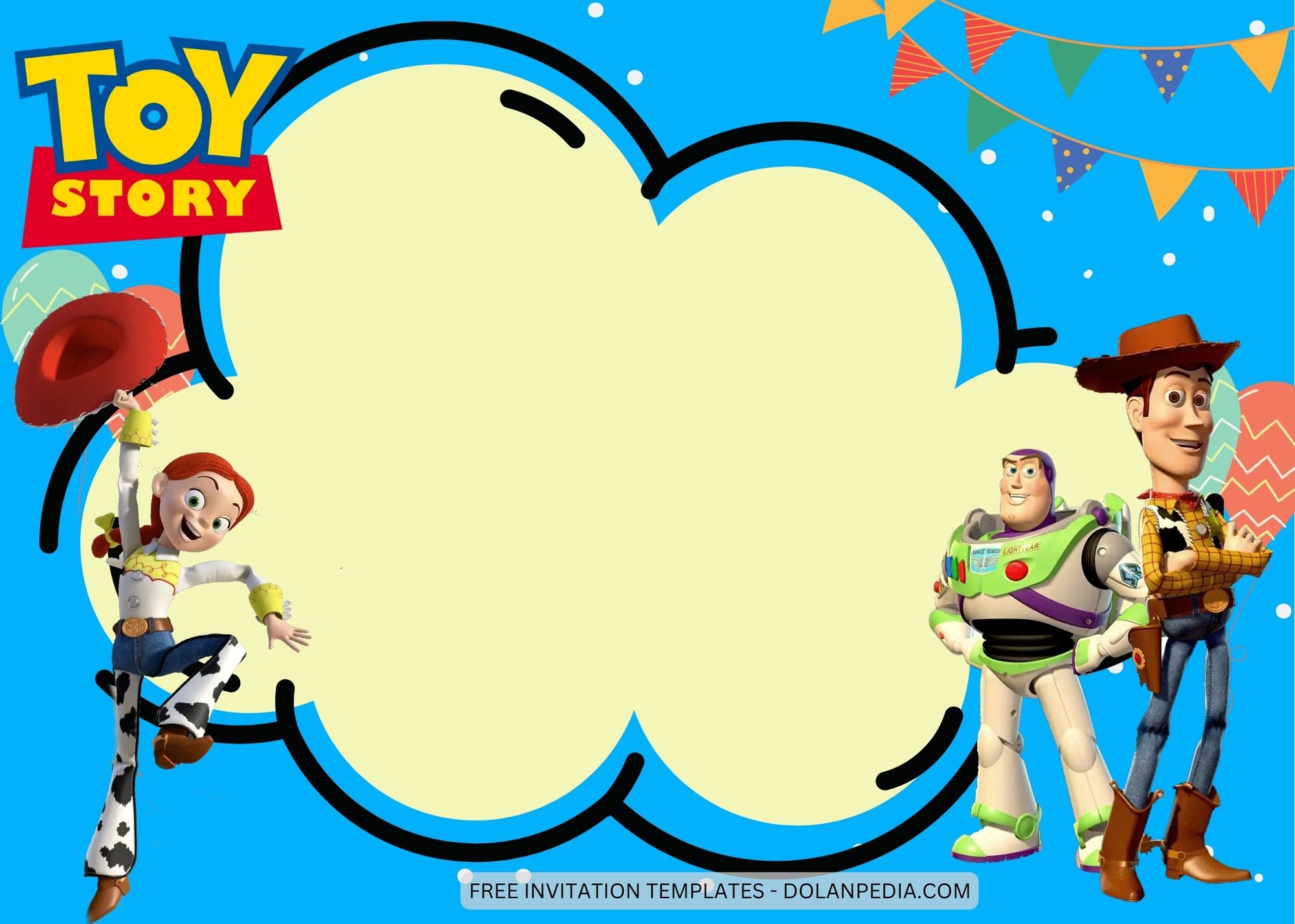 Blank Toy Story Birthday Invitation Templates Two