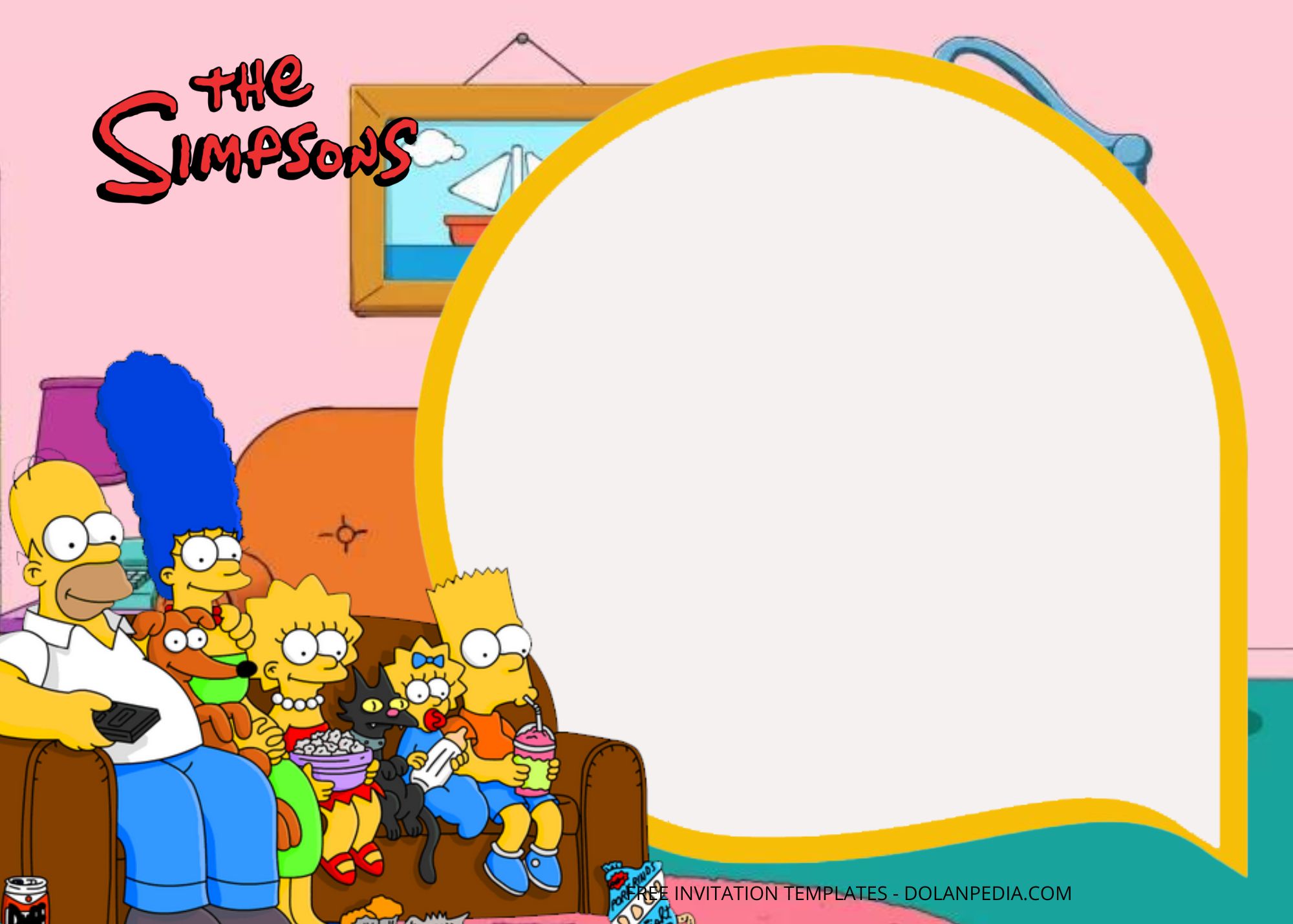 Blank The Simpsons Birthday Invitation Templates Six