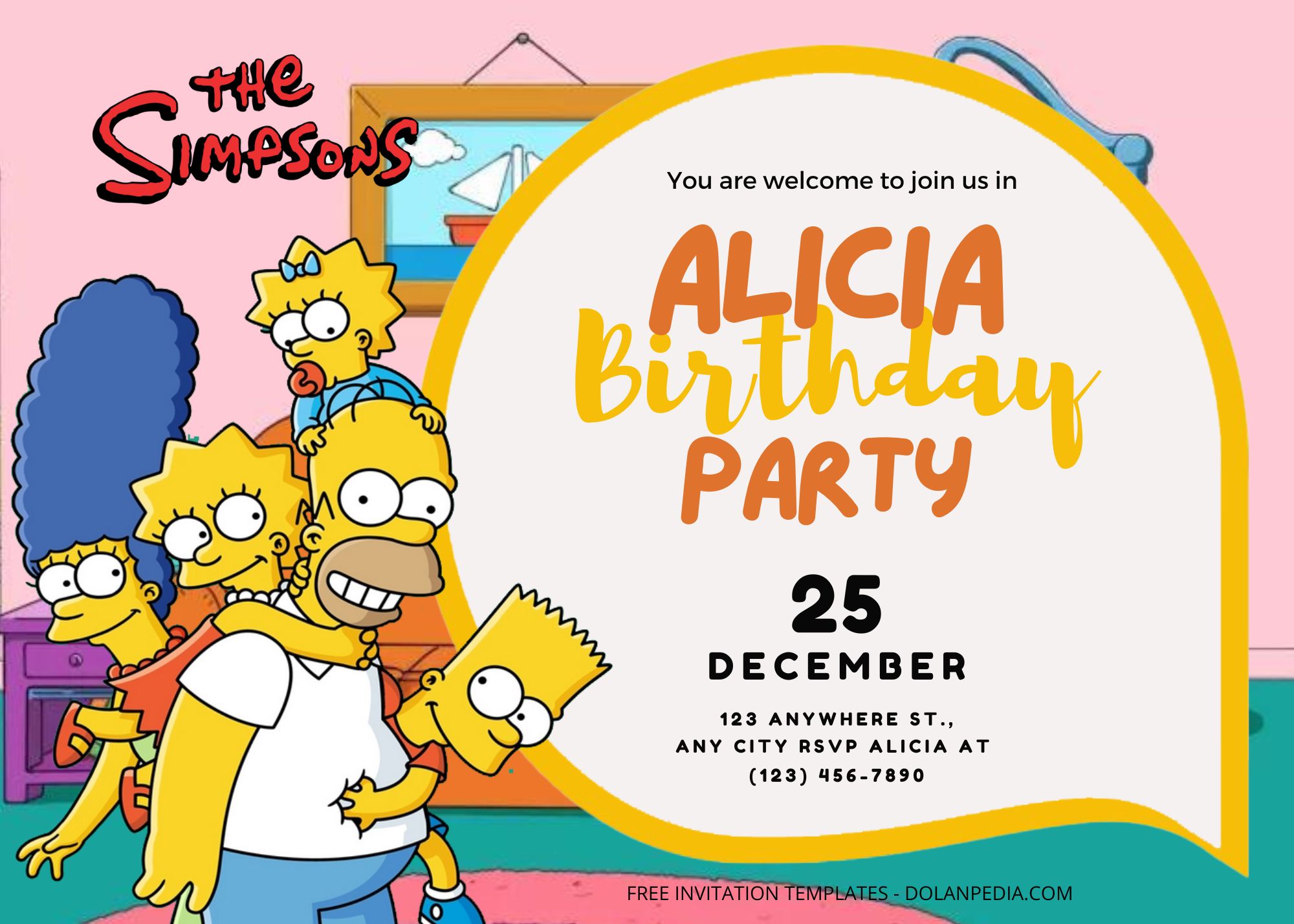 7+ The Simpsons Birthday Invitation Templates Title