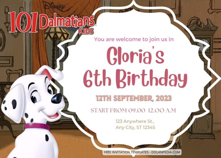 8+ 101 Dalmatians Birthday Invitation Templates Title | Dolanpedia ...