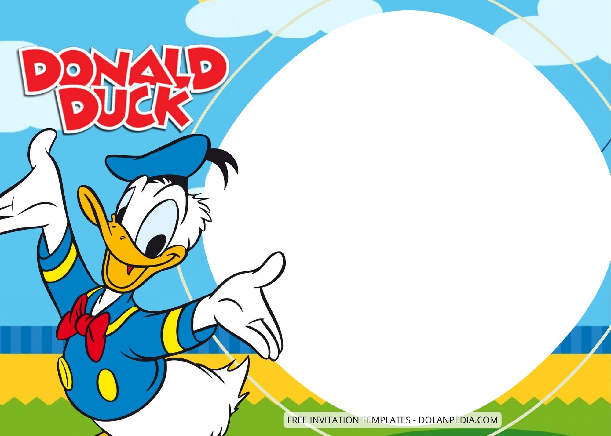 Blank Donald Duck Birthday Invitation Templates Four