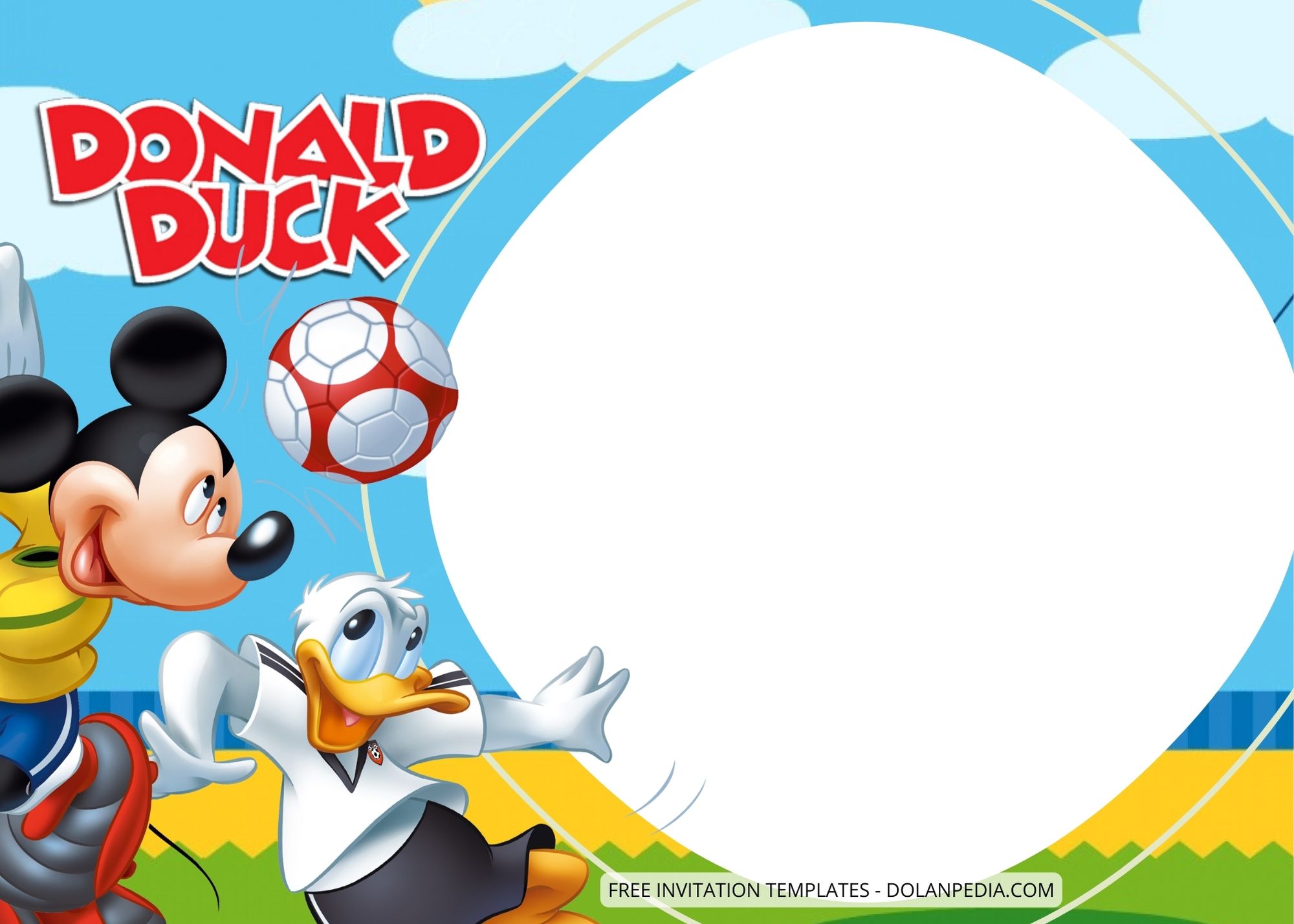 Blank Donald Duck Birthday Invitation Templates Seven