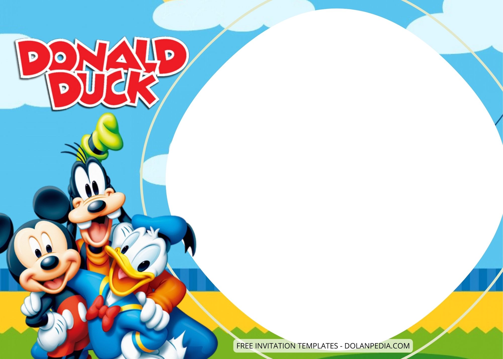Blank Donald Duck Birthday Invitation Templates Six