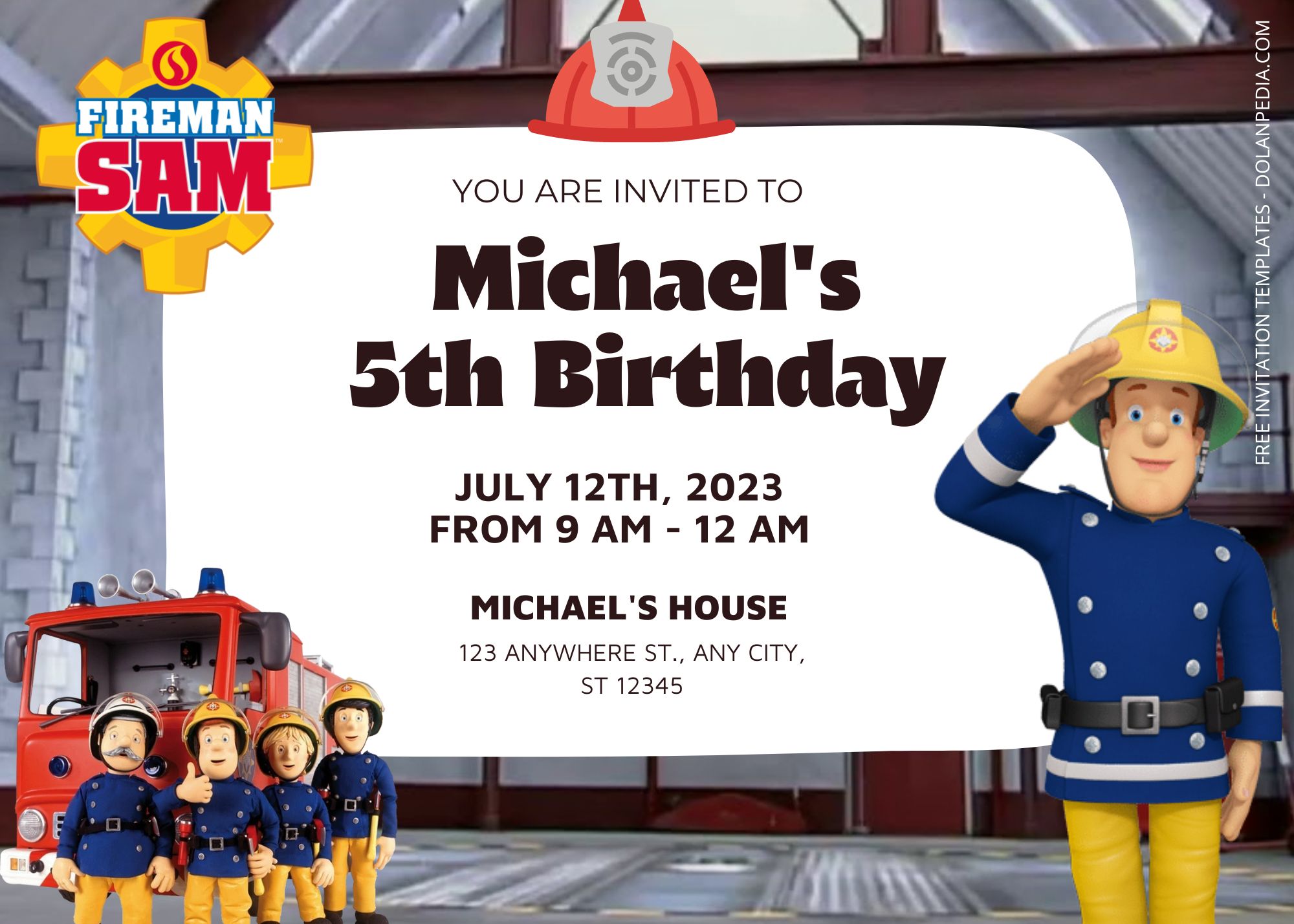 8+ Fireman Sam Birthday Invitation Templates Title