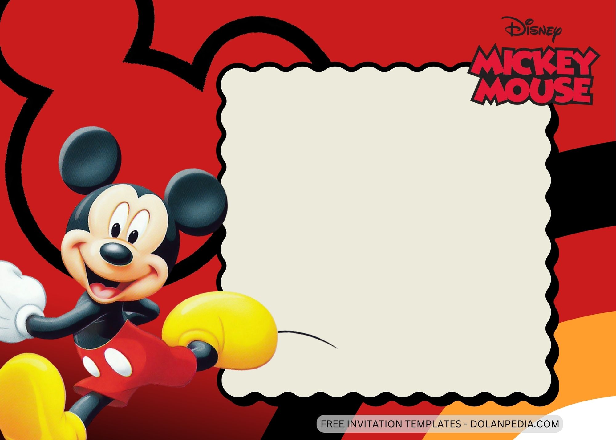 Blank Mickey Mouse Birthday Invitation Templates Four