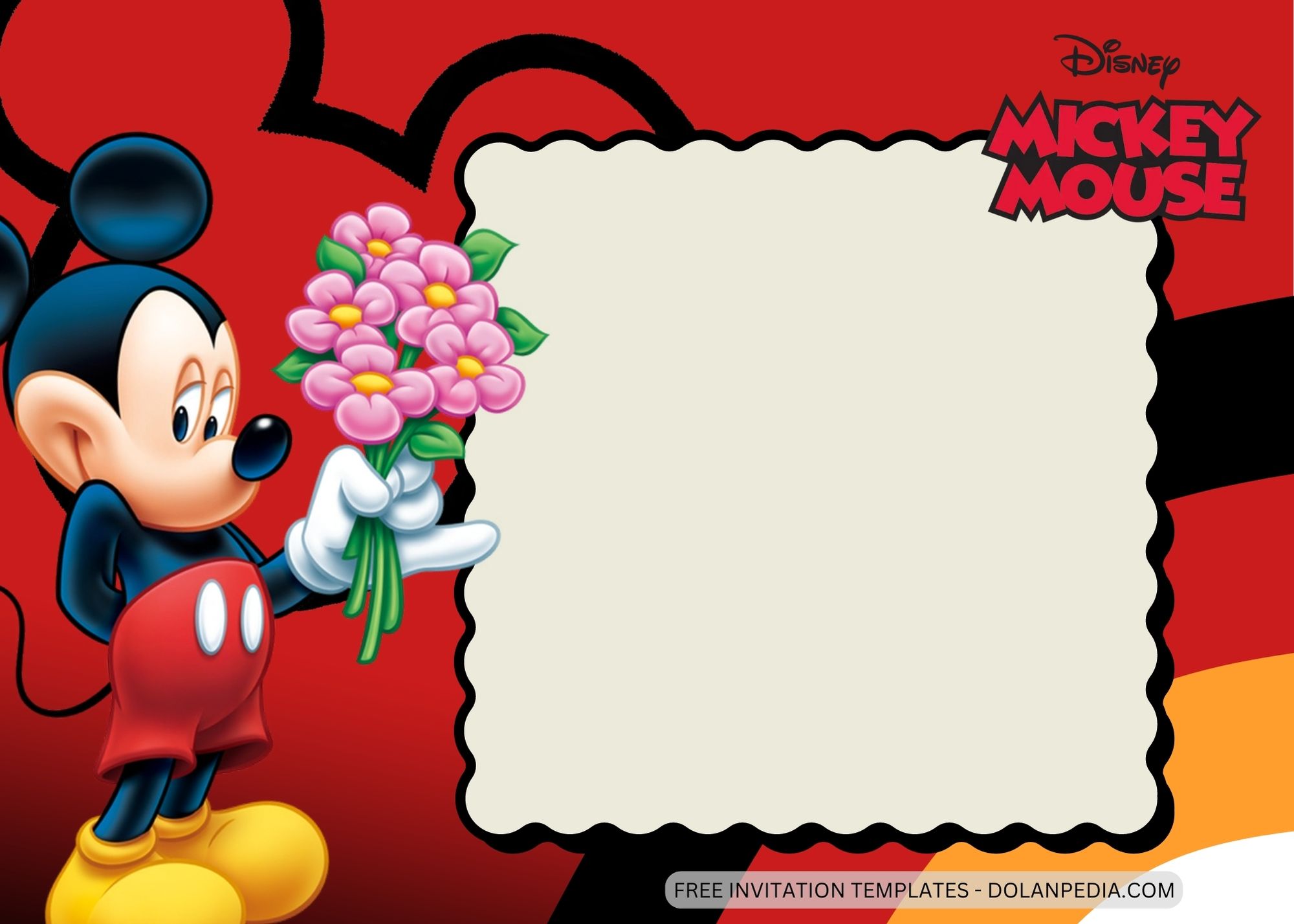 Blank Mickey Mouse Birthday Invitation Templates Five