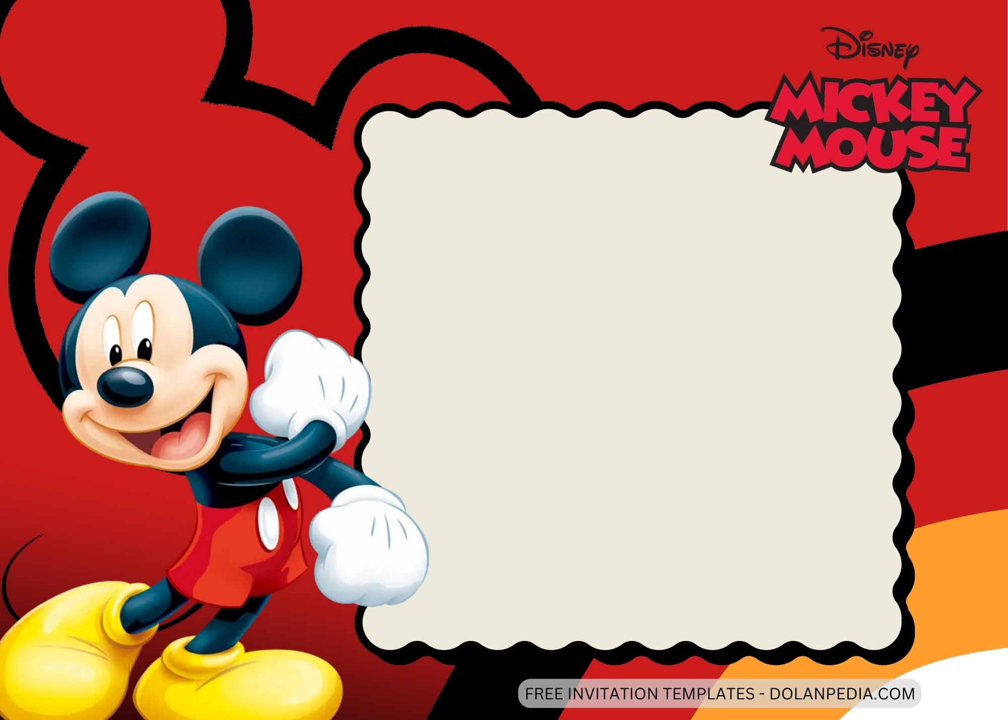 Blank Mickey Mouse Birthday Invitation Templates Six