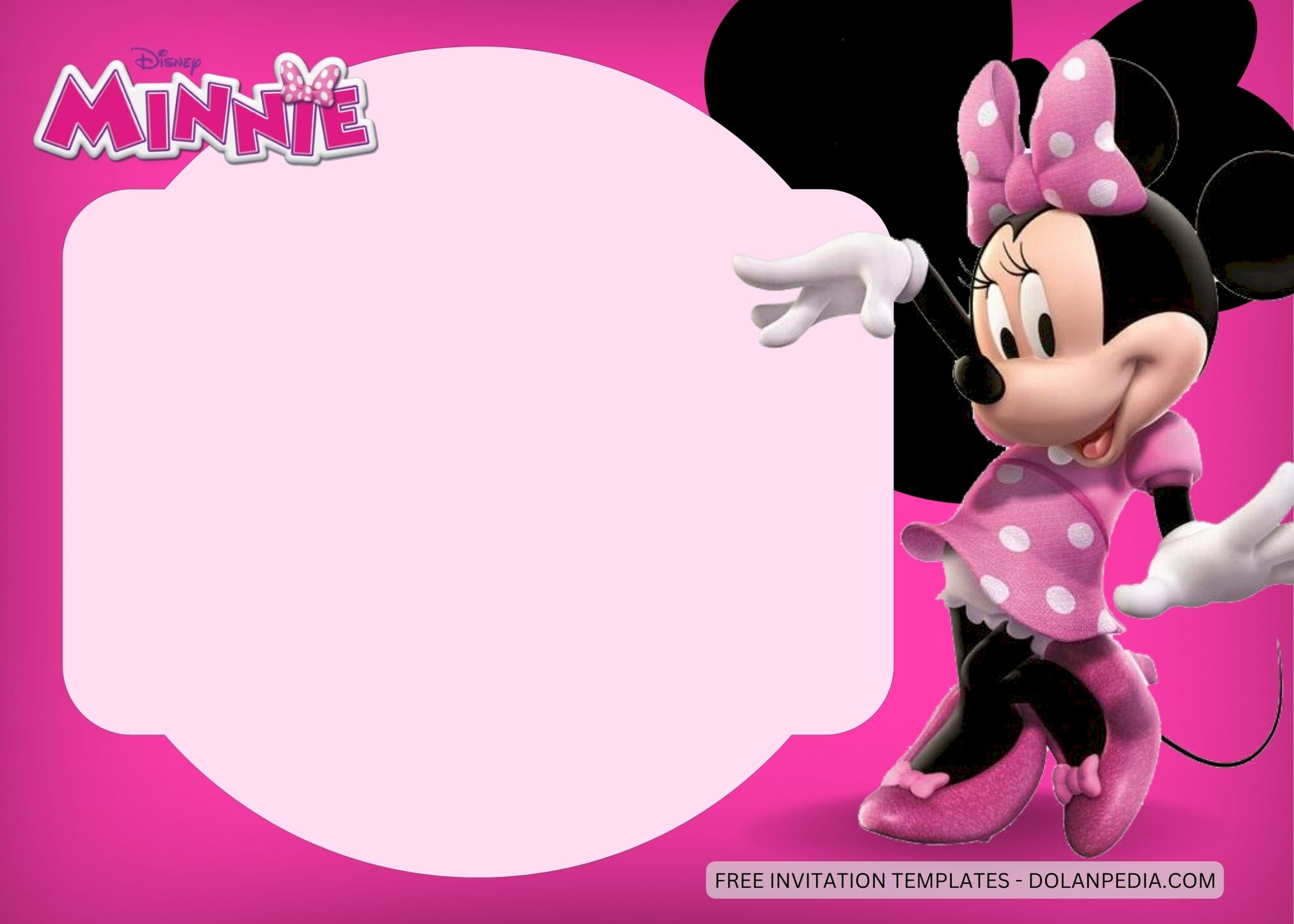 Blank Minnie Mouse Birthday Invitation Templates Five